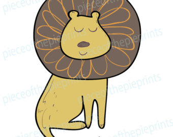 340x270 Lion Clipart Etsy