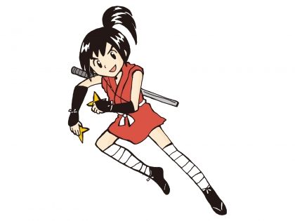 420x315 Girl Ninja Clipart