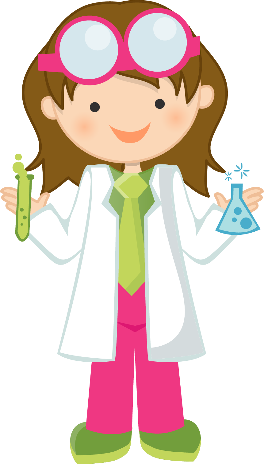 861x1510 Girl Scientist Clip Art