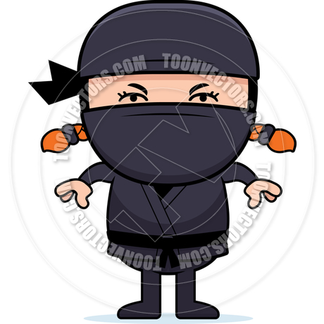 460x460 Cartoon Ninja Girl Angry By Cory Thoman Toon Vectors Eps