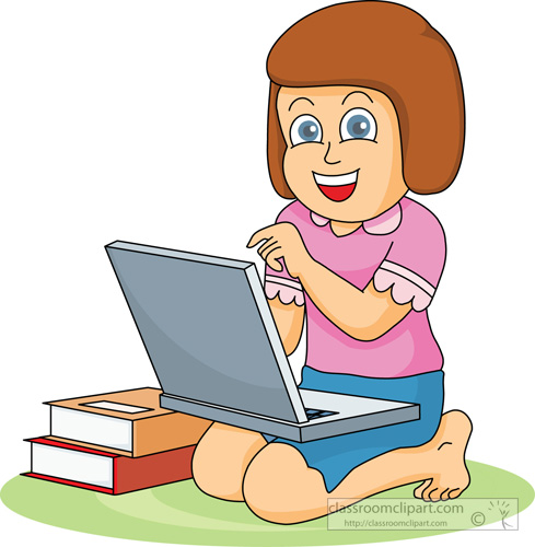 489x500 Computer Clipart Laptop Kid