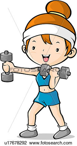 248x470 Girl Exercising Clipart