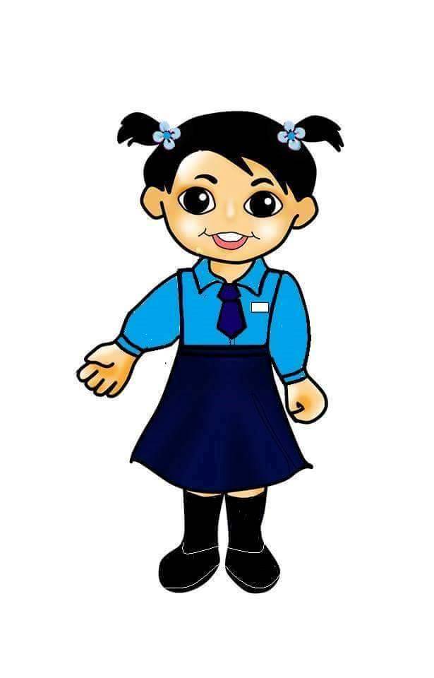 615x960 Girl With School Uniform Doodle Clip Art Clip Art