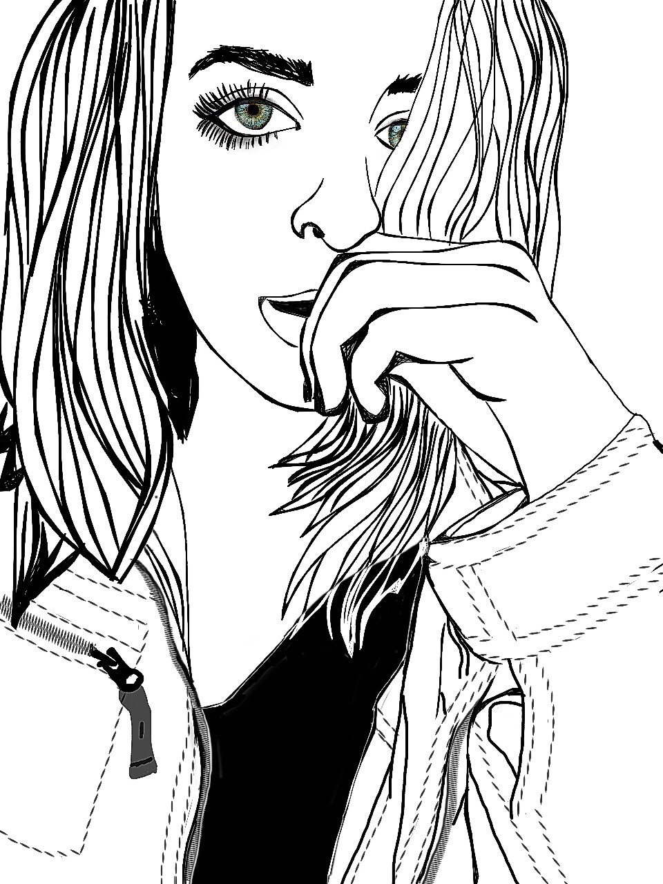 Girl Outline Drawing | Free download on ClipArtMag
