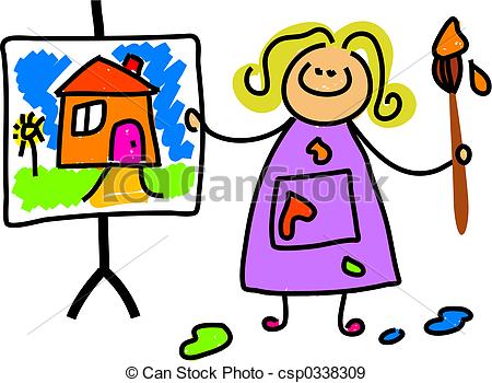 450x350 Painting Clipart Child Painting