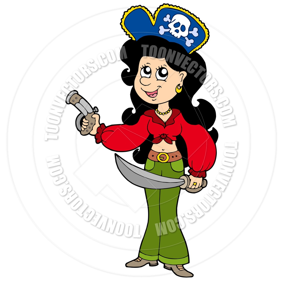 940x940 Cartoon Pirate Girl By Clairev Toon Vectors Eps