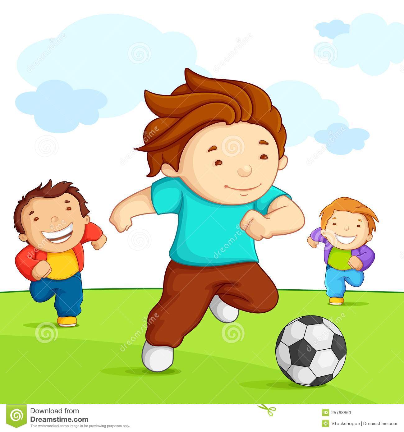 1300x1390 Kids Playing Football Clipart