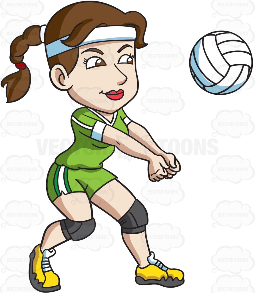 Girl Playing Volleyball Clipart | Free download on ClipArtMag