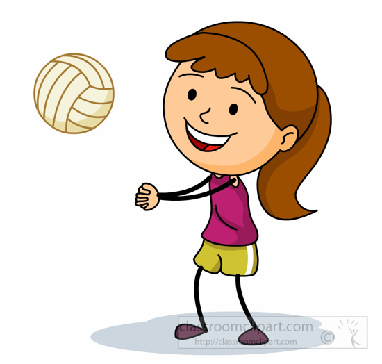 550x524 Playing Volleyball Clipart