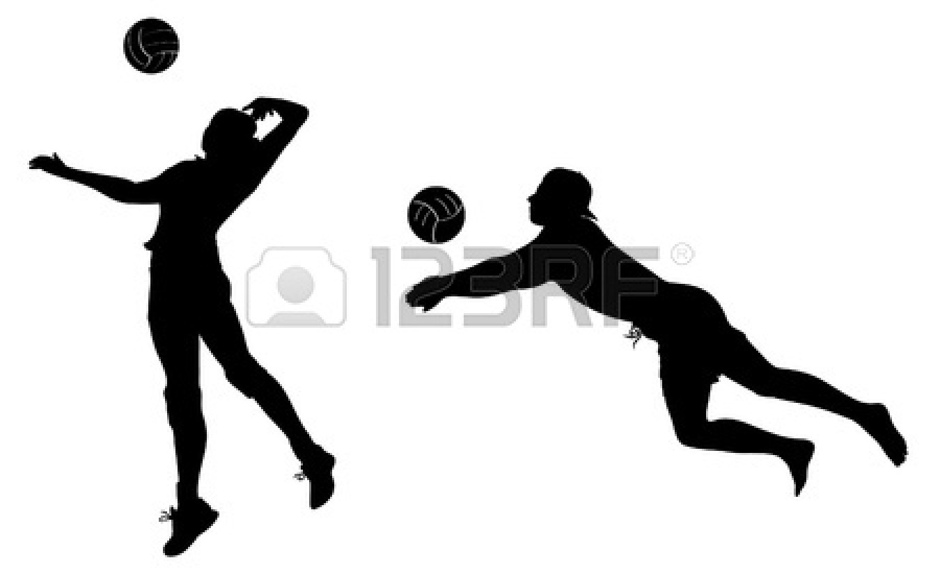 1350x825 Volleyball Player Silhouette Clipart Clipart Panda
