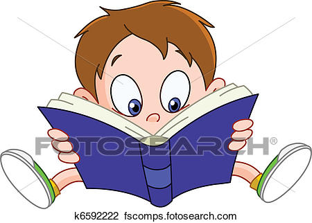 450x322 Clipart Of Boy Reading Book K6592222