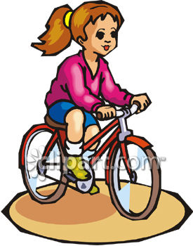 275x350 Young Girl Riding A Bicycle