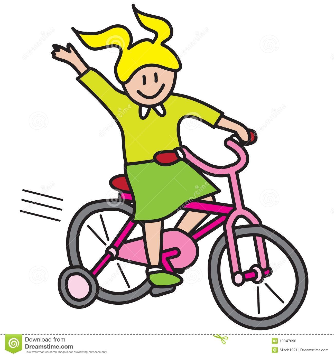 1300x1390 Clipart Of A Little Girl Riding A Bike