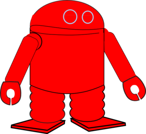 299x276 Red Robot Clip Art