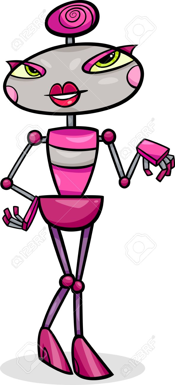 591x1300 Robot Clipart Female