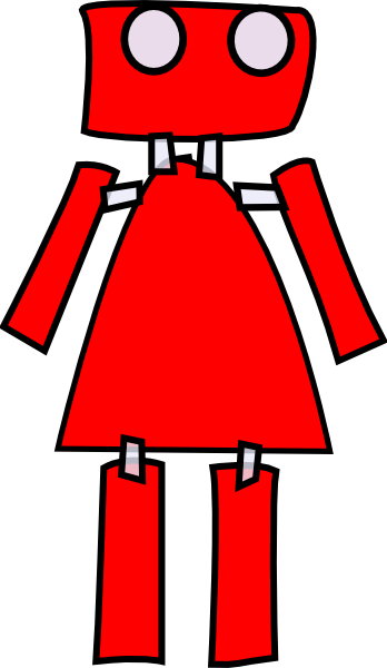 348x600 Robot Girl Clip Art