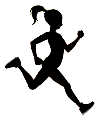 342x404 Girl Running Silhouette Clip Art