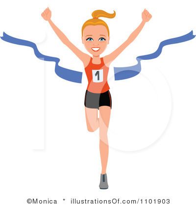 400x420 Girl Running Track Clipart