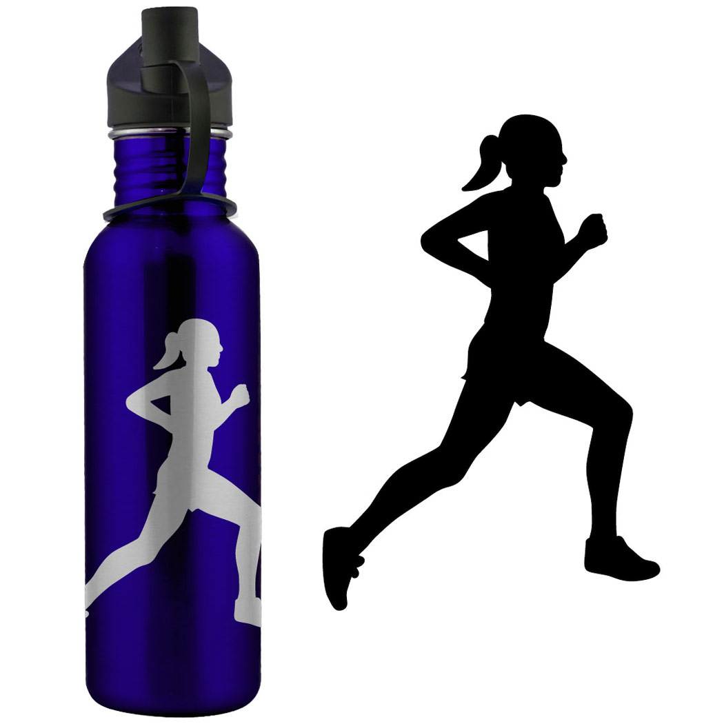 1050x1050 Girl Running Silhouette Clipart
