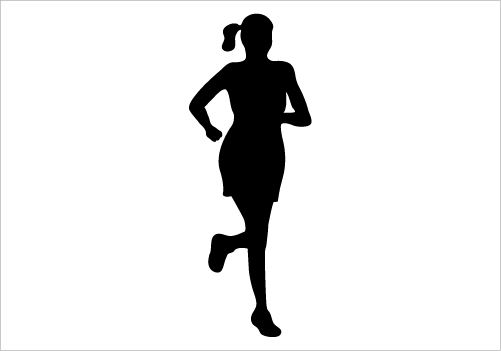 501x351 Running Girl Silhouette Graphics Silhouette Graphics