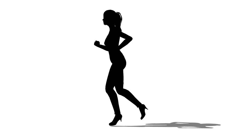 852x480 Silhouette Of Woman Running Stock Footage Video 3000832 Shutterstock