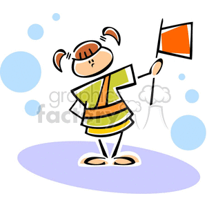 300x300 Royalty Free Cartoon Girl Scout 382636 Vector Clip Art Image