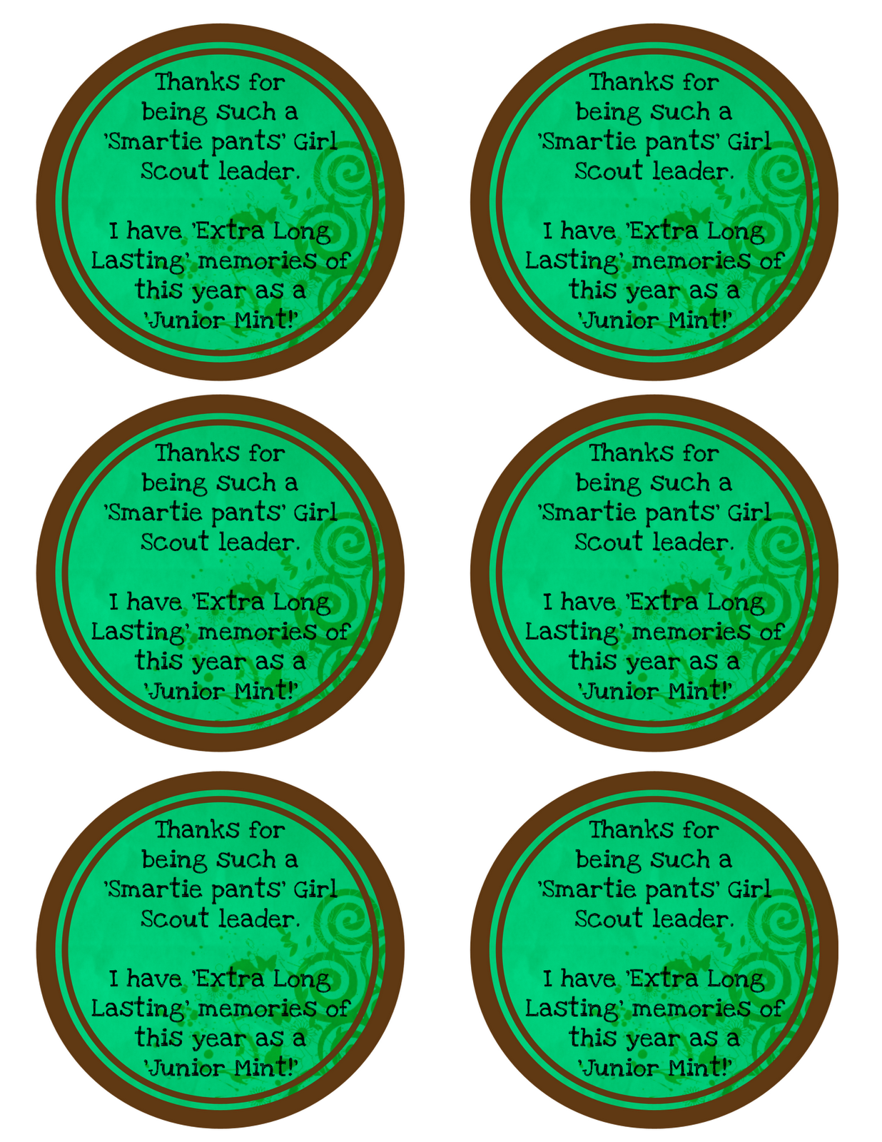 1236x1600 Teacher And Girl Scout Leader Gifts (Free Printable)