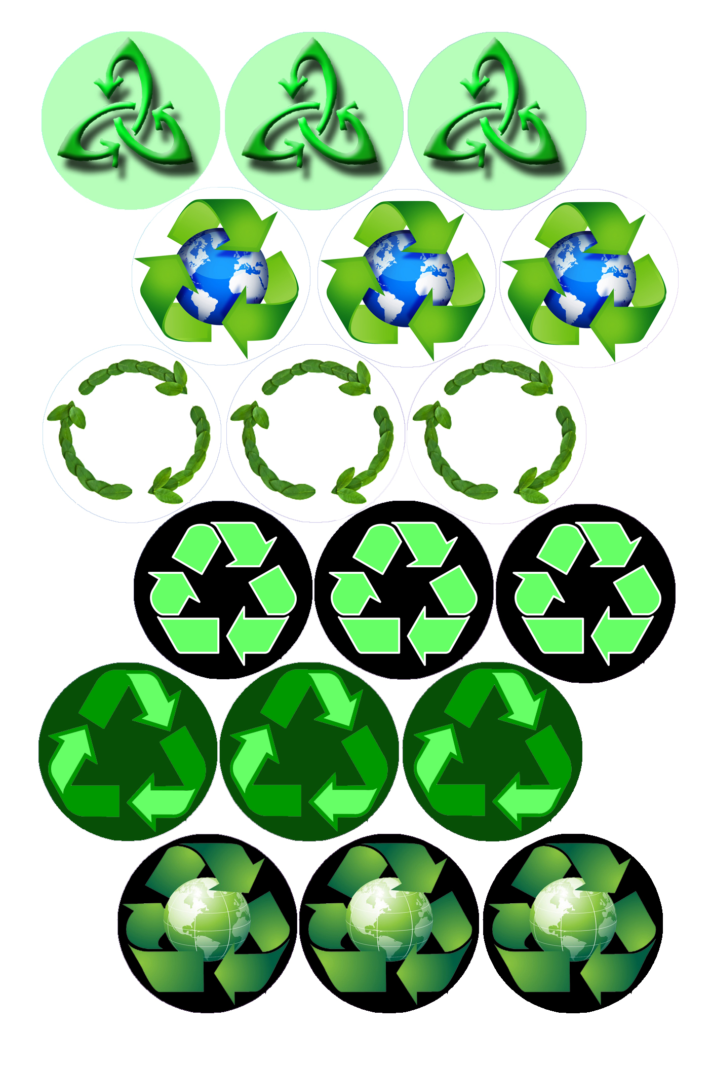 1404x2105 Recycle Symbols Bottle Cap Image Pack Formatted For Printing On 4