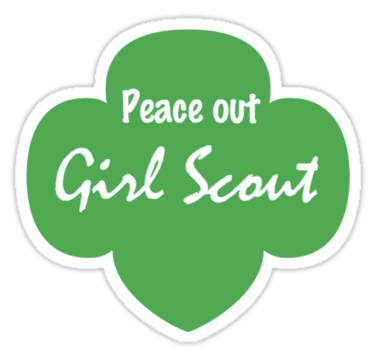 375x360 Peace Out Girl Scout Stickers By Shancookies Redbubble