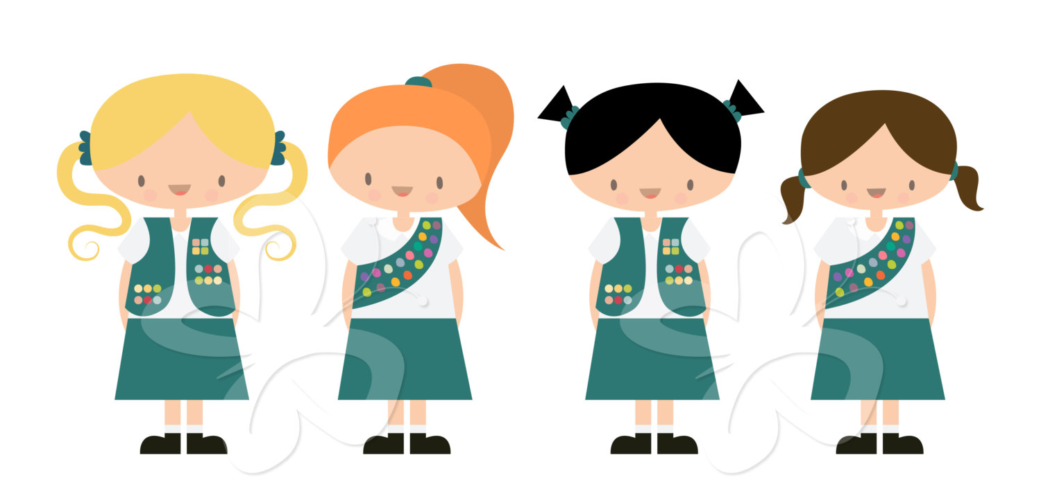 1500x726 Free Clipart Girl Scout Daisy