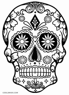 236x325 Coloring Pages Sugar Skulls To Color Adult Coloring Pages Skull