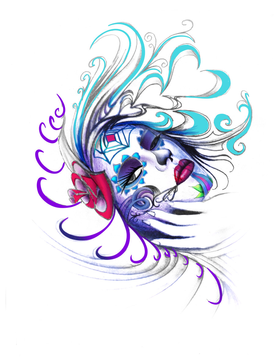 900x1165 Day Of The Dead Girl Tattoo Design By Neogzus On Day