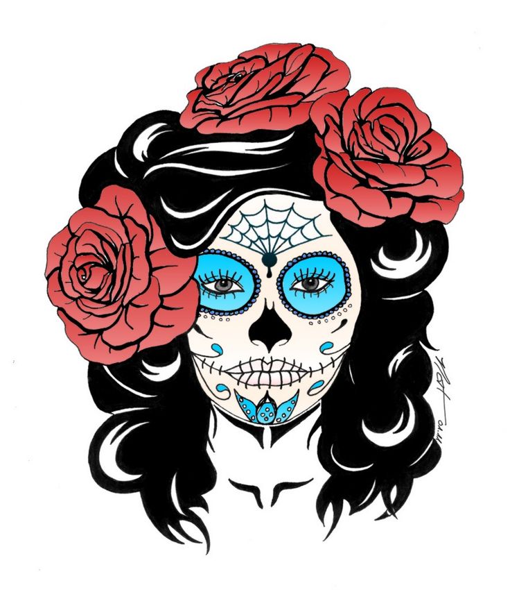 736x850 259 Best Day Of The Dead Images Crafts, Coloured
