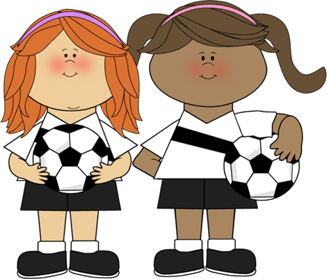 470x400 Girls Soccer Clip Art