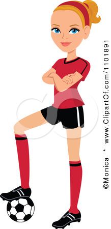 218x450 Blonde Clipart Soccer Player