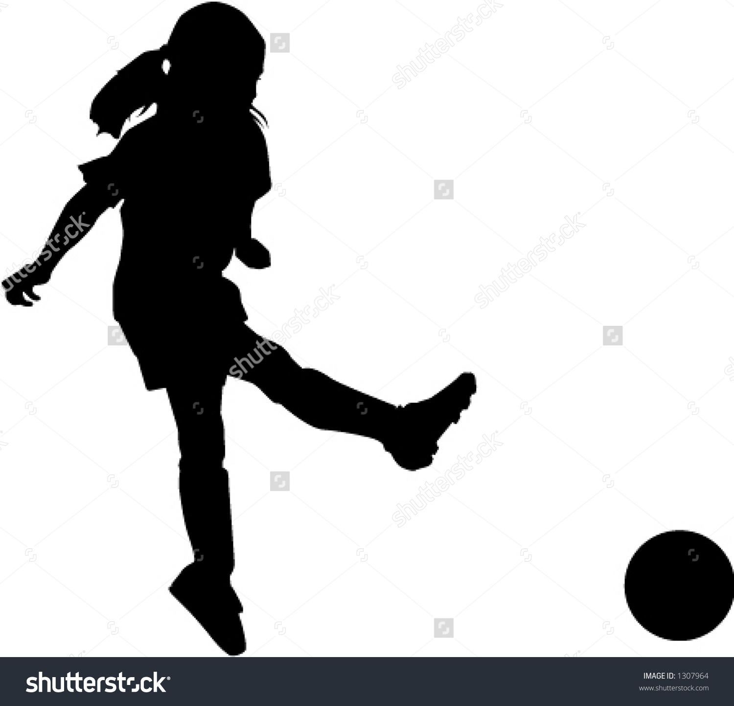 1500x1443 Girl Hitting Soccer Ball Clipart