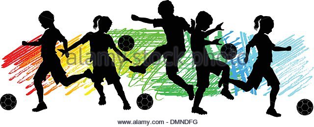 640x260 Illustration Silhouette Soccer Player Kicking Stock Photos