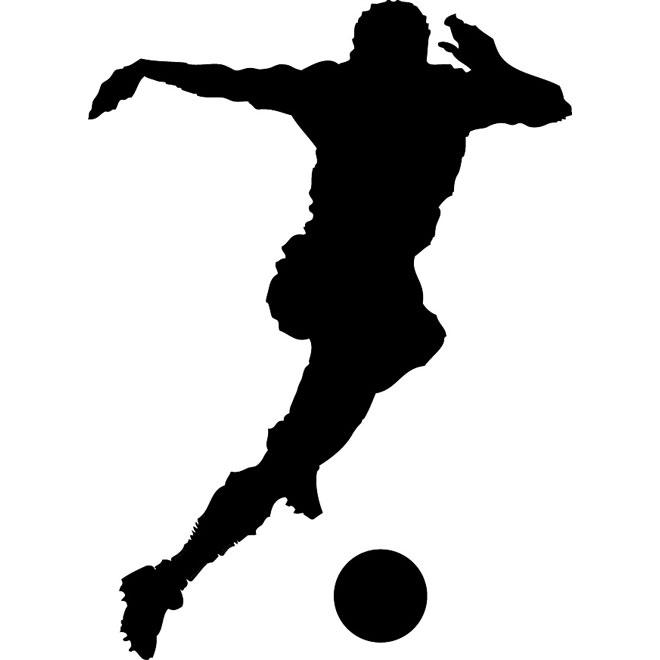 660x660 Soccer Player Silhouette Free Vector 123freevectors