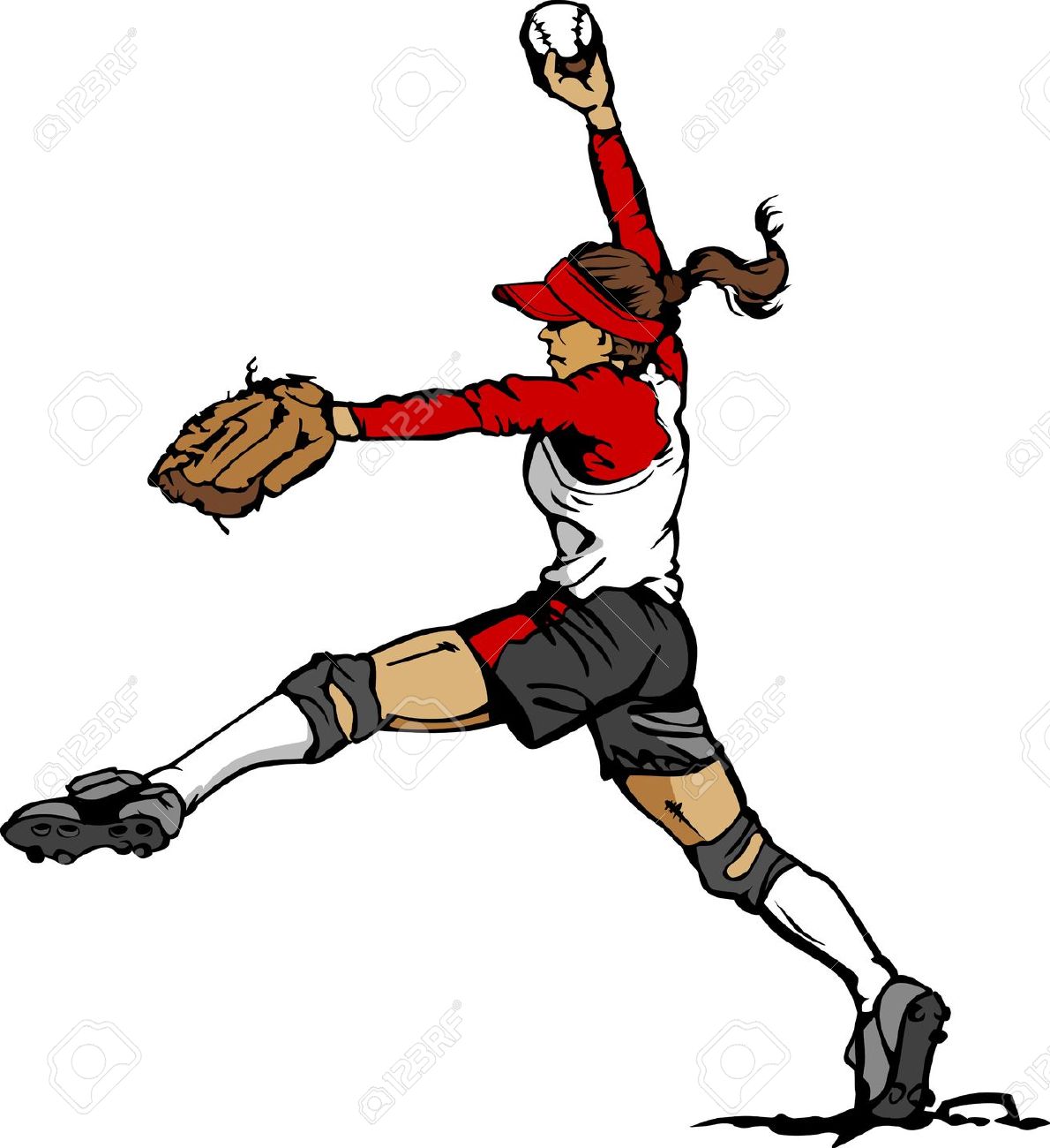 1190x1300 Girl Clipart Fastpitch Softball