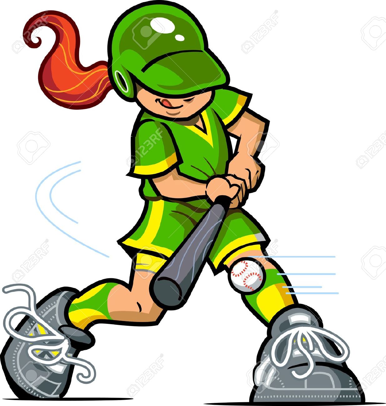 Cartoon Softball Player ~ Softball Cartoon Clip Art | Bodenowasude