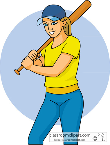 379x500 Clipart Image Girl Softball Player