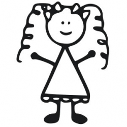 250x250 Girl Stick Figure Clipart