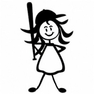300x300 Girl Stick Figure Decal