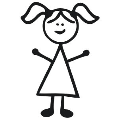 400x400 Stick Figure Family Vinyl Decal Sticker 37