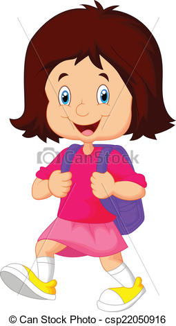 255x470 Clipart Girl School