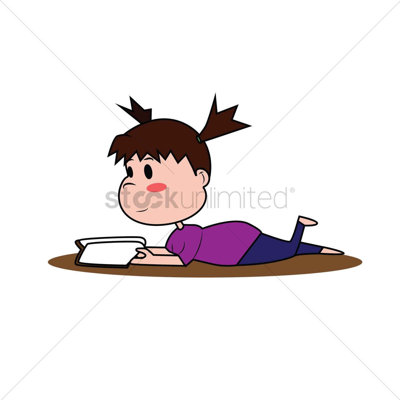 1300x1300 Fat Girl Studying Vector Image