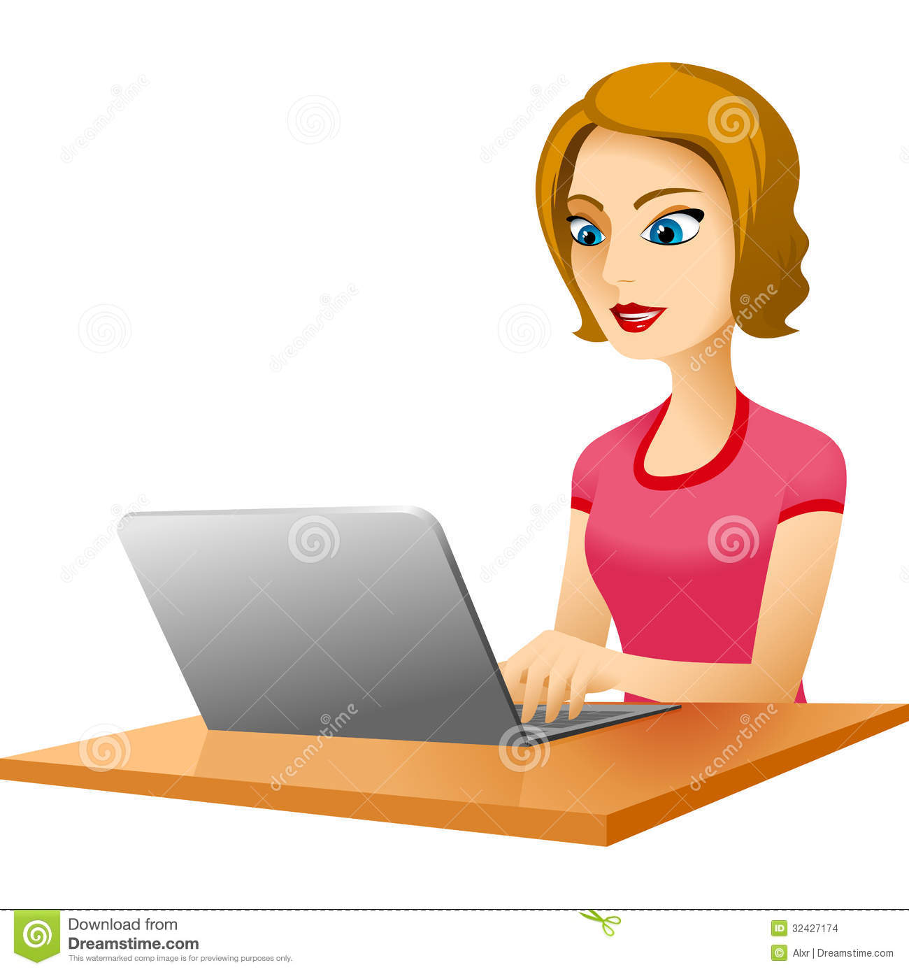 1300x1390 Laptop Clipart Woman