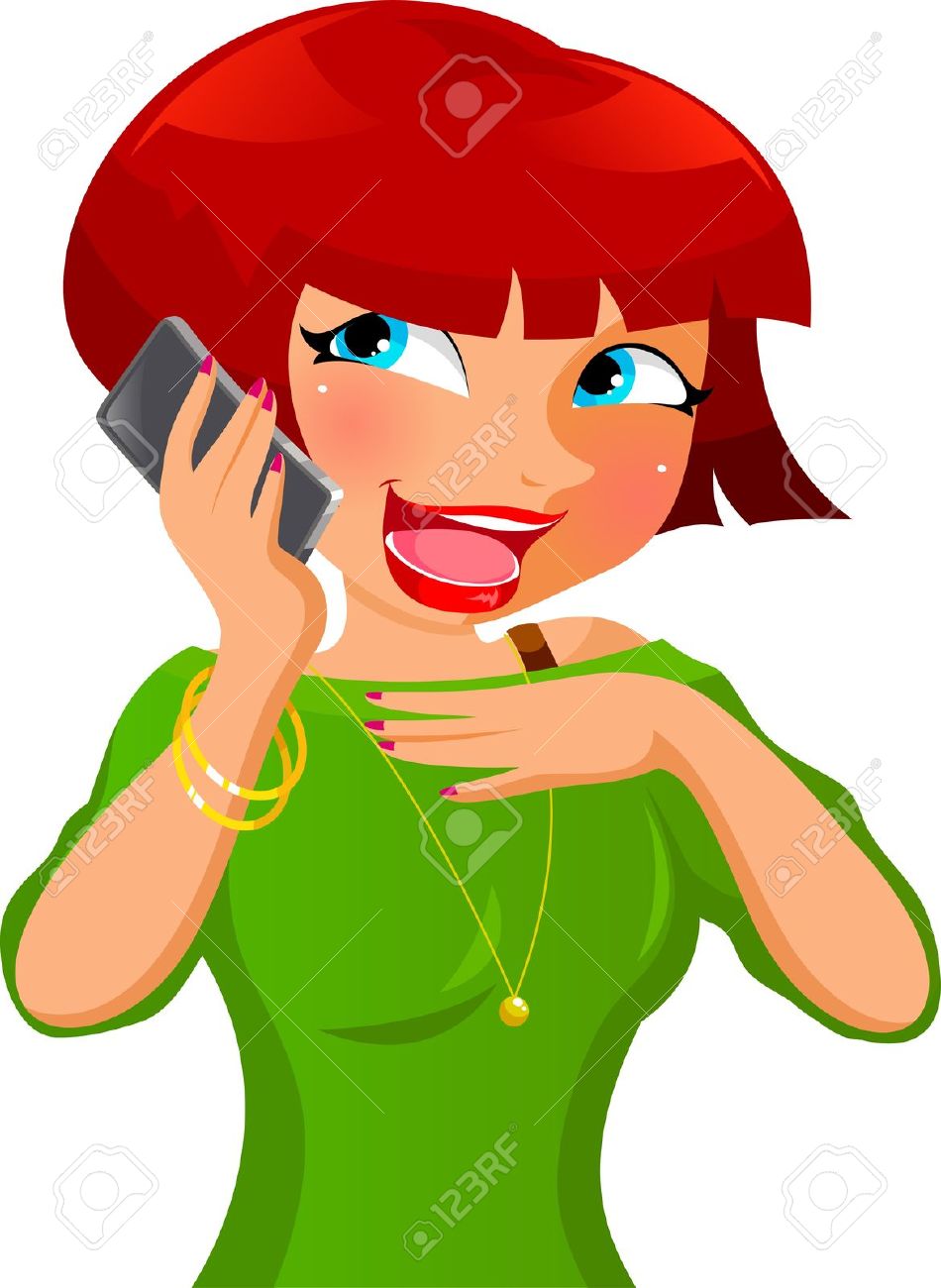 950x1300 Girl On Phone Clipart 101 Clip Art