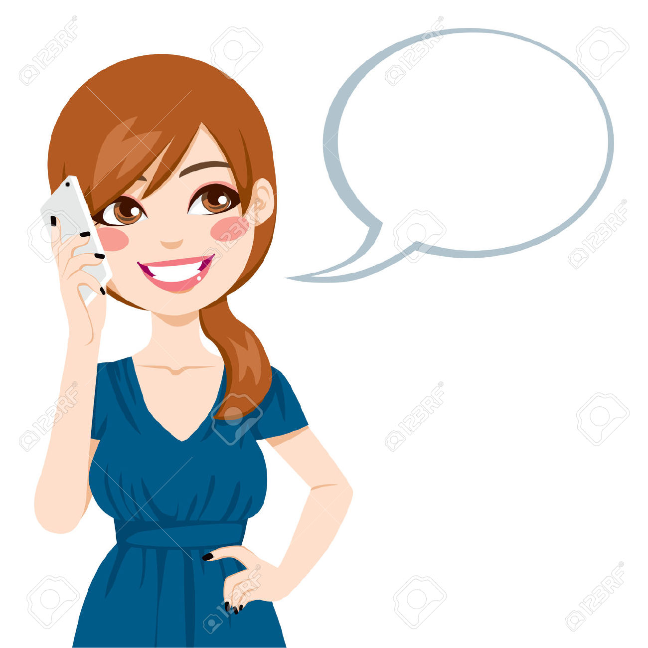 1300x1300 Woman Talking On The Phone Clipart
