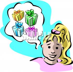 300x298 Girl Thinking About Birthday Presents